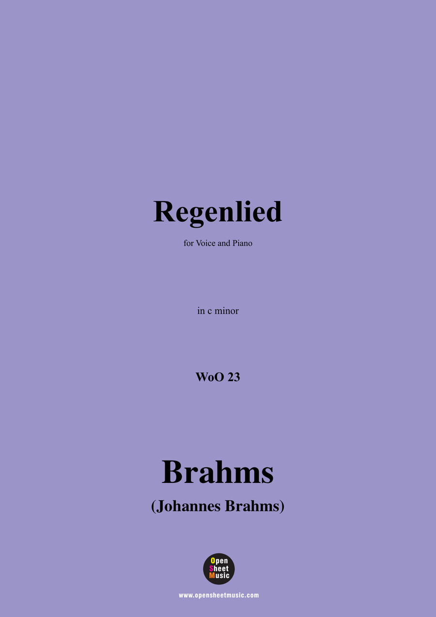 Brahms-Regenlied,in c minor Piano, Vocal scores gallery preview page 1