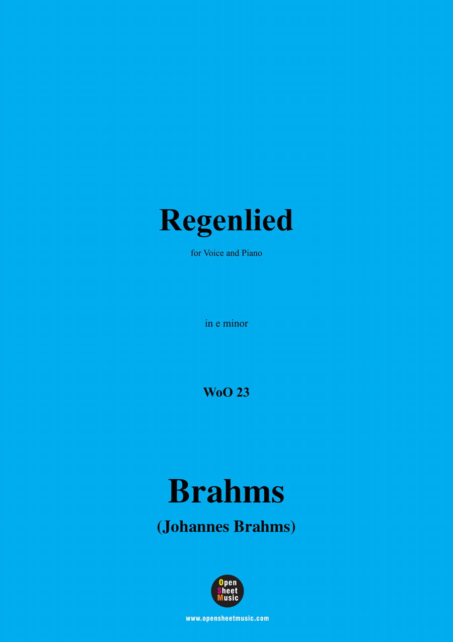 Brahms-Regenlied,in e minor Piano, Vocal scores gallery preview page 1