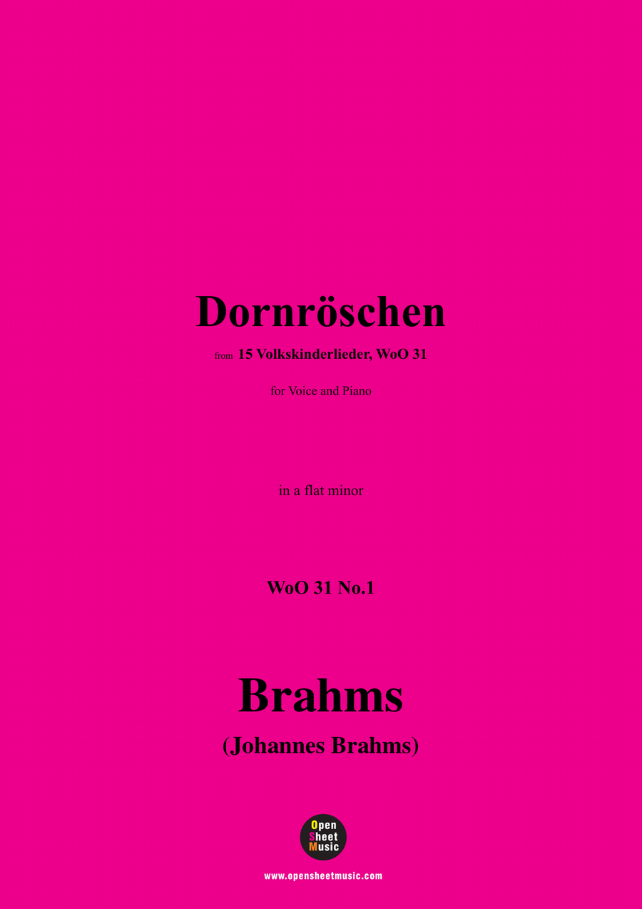 Brahms-Dornroschen,in a flat minor Piano, Vocal scores gallery preview page 1