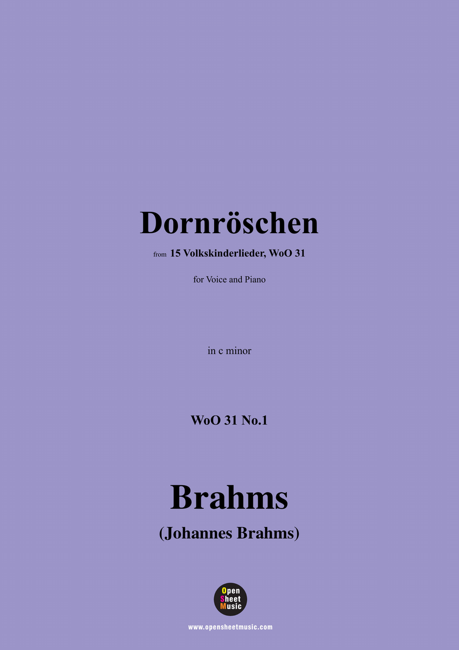 Brahms-Dornroschen,in c minor Piano, Vocal scores gallery preview page 1