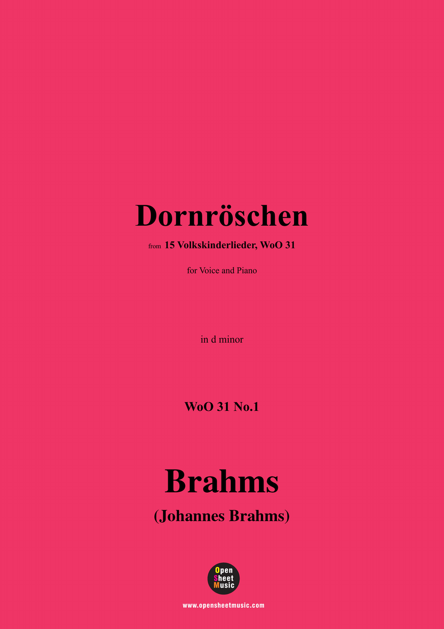 Brahms-Dornroschen,in d minor Piano, Vocal scores gallery preview page 1