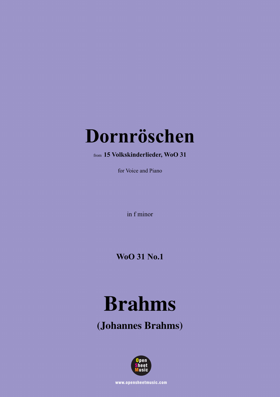 Brahms-Dornroschen,in f minor Piano, Vocal scores gallery preview page 1