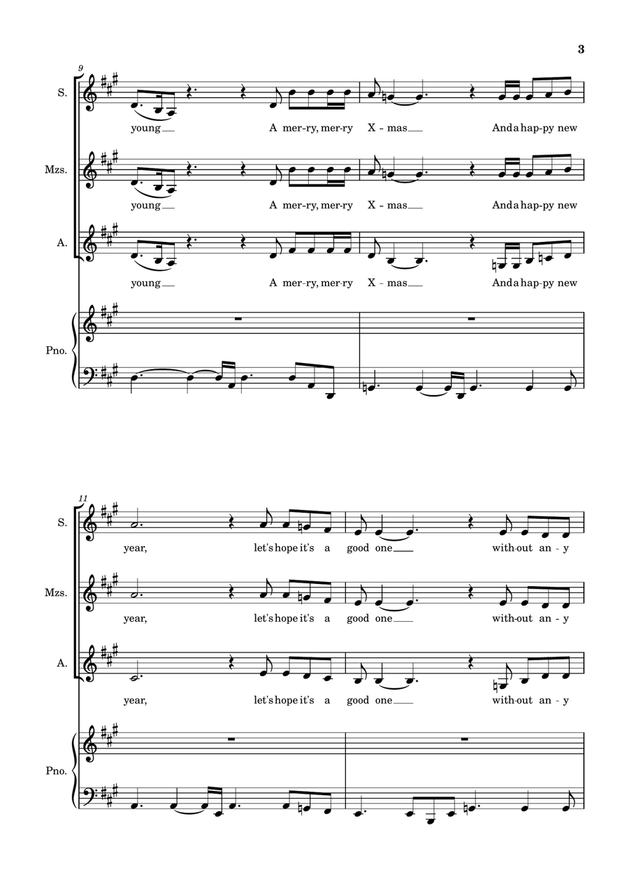 Happy Xmas (War Is Over) Happy Xmas (War Is Over) 3-Part scores gallery preview page 3