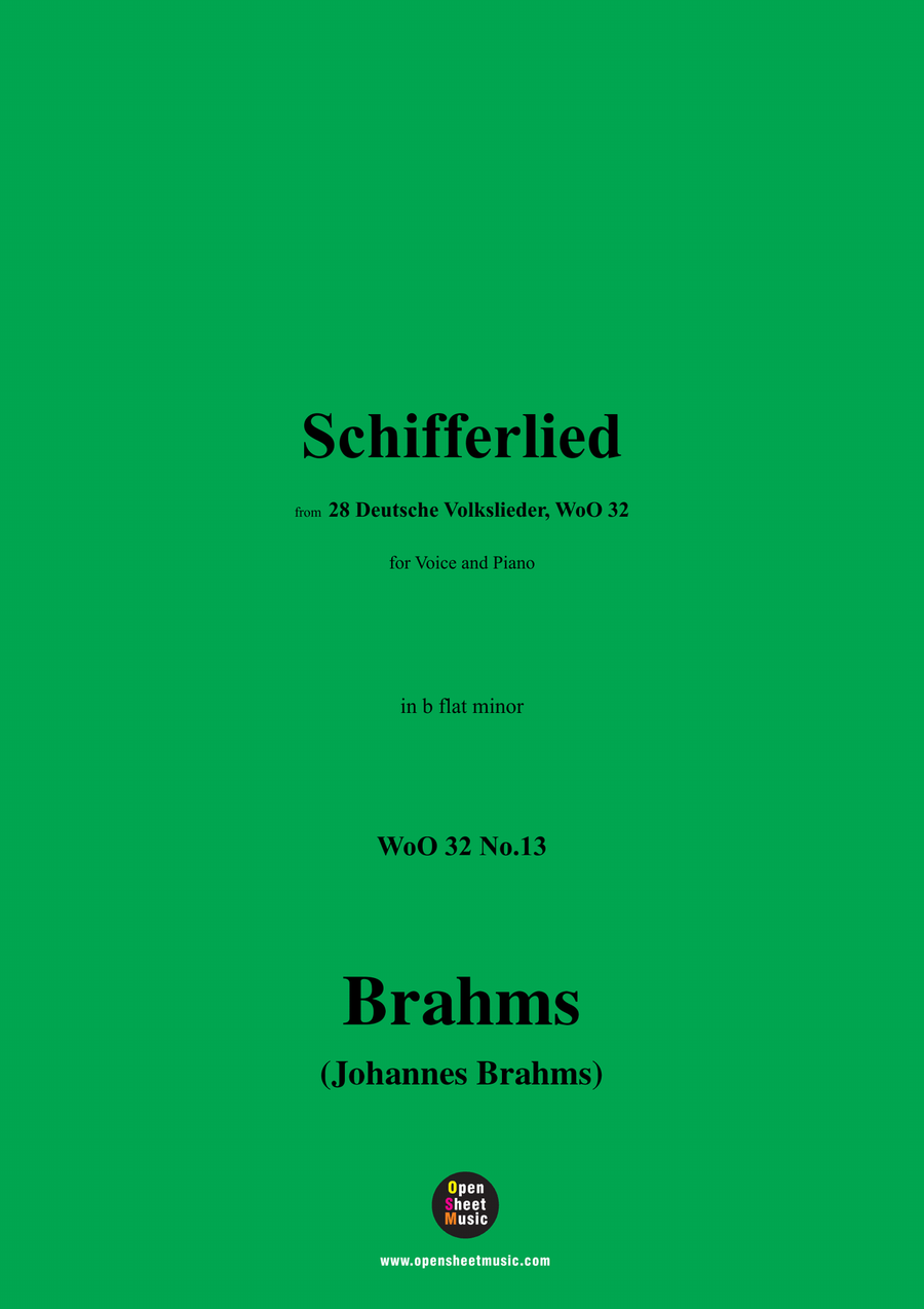Brahms-Schifferlied,in b flat minor Piano, Vocal scores gallery preview page 1