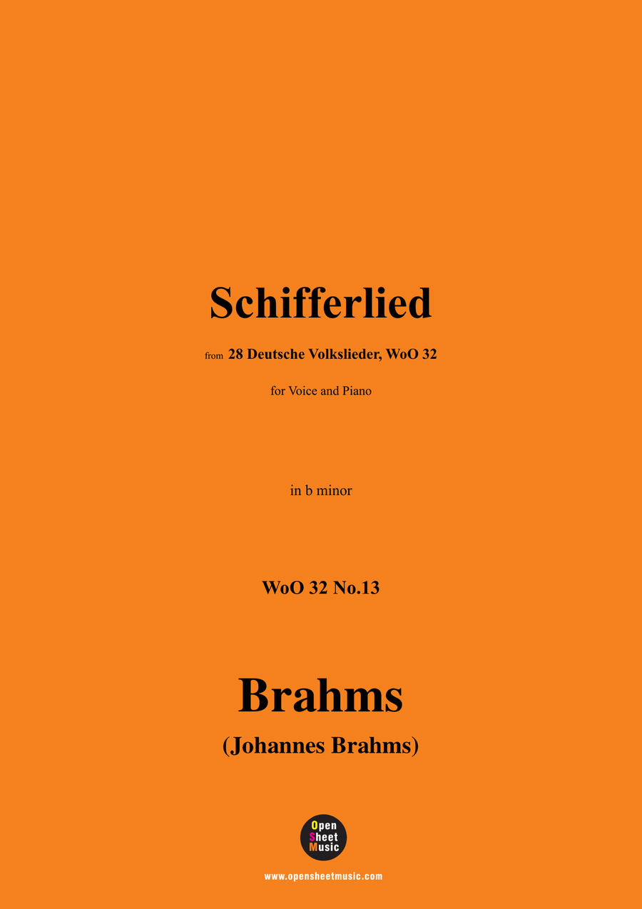 Brahms-Schifferlied,in b minor Piano, Vocal scores gallery preview page 1