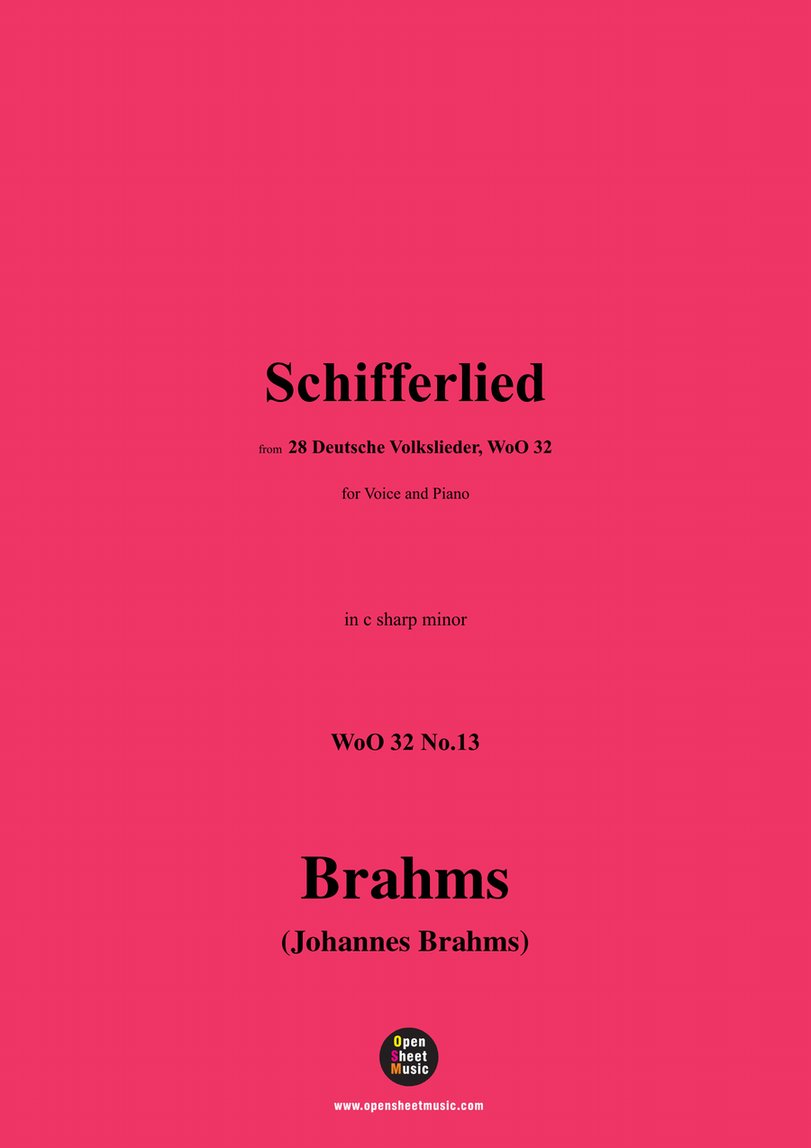 Brahms-Schifferlied,in c sharp minor Piano, Vocal scores gallery preview page 1