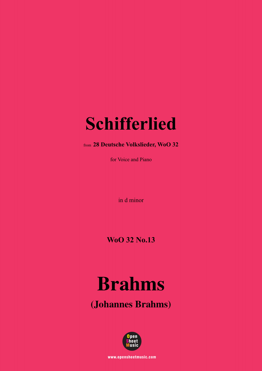 Brahms-Schifferlied,in d minor Piano, Vocal scores gallery preview page 1