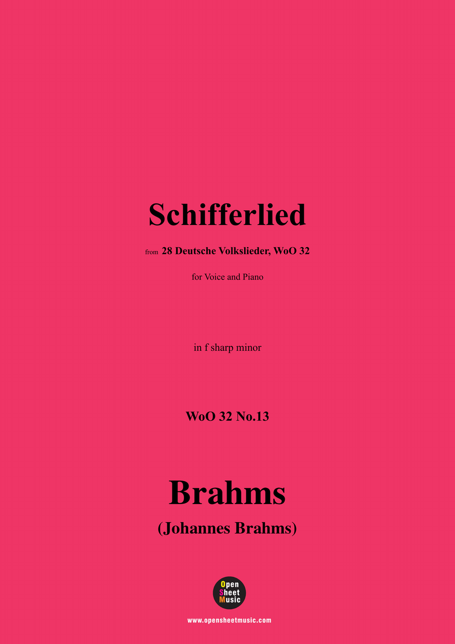 Brahms-Schifferlied,in f sharp minor Piano, Vocal scores gallery preview page 1