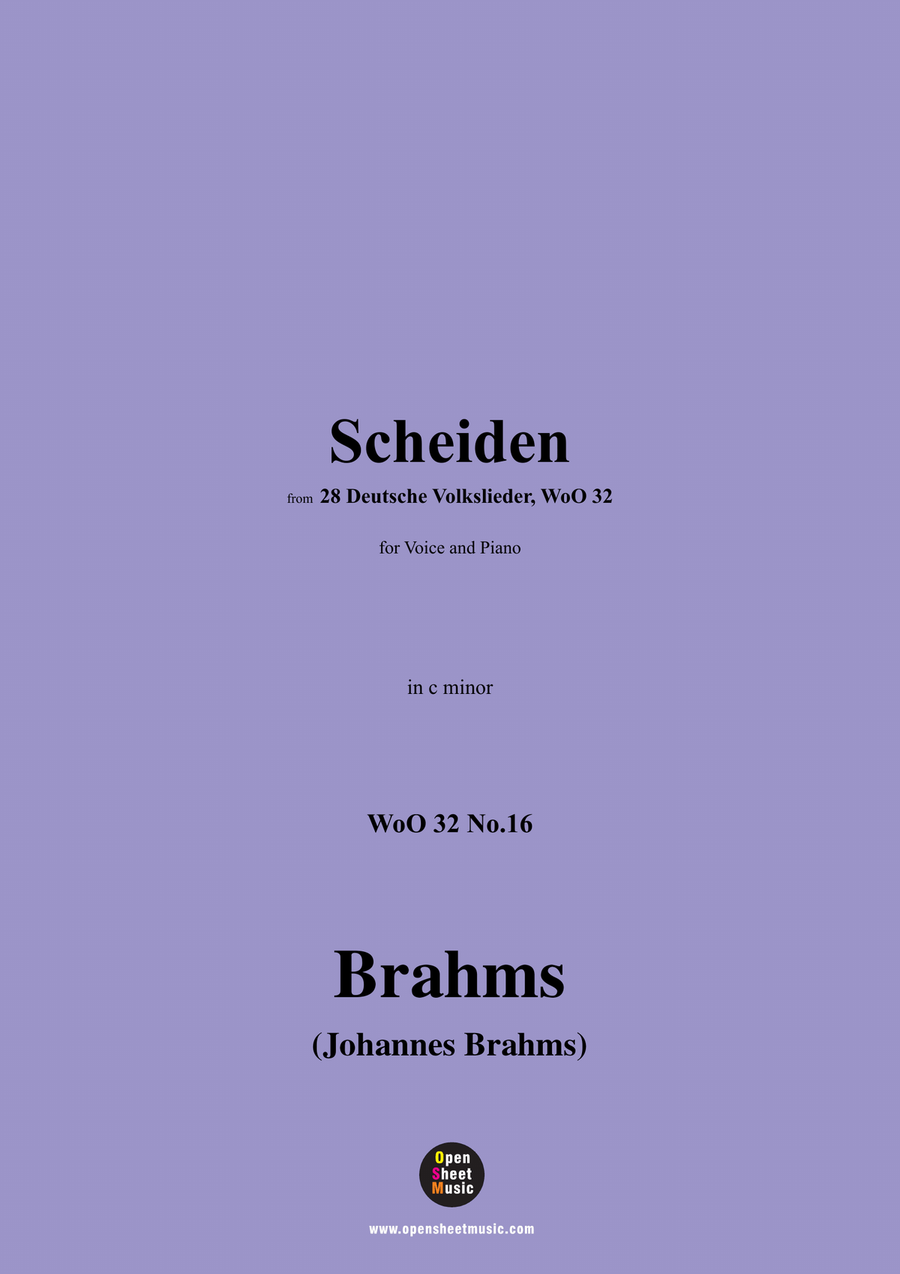 Brahms-Scheiden,in c minor Piano, Vocal scores gallery preview page 1