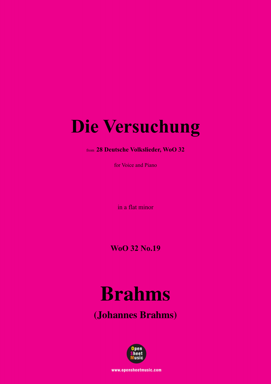 Brahms-Die Versuchung,in a flat minor Piano, Vocal scores gallery preview page 1