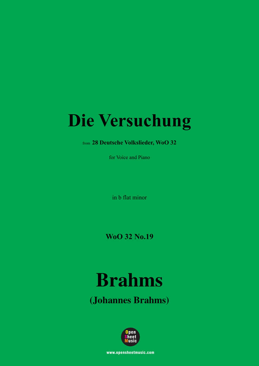 Brahms-Die Versuchung,in b flat minor Piano, Vocal scores gallery preview page 1