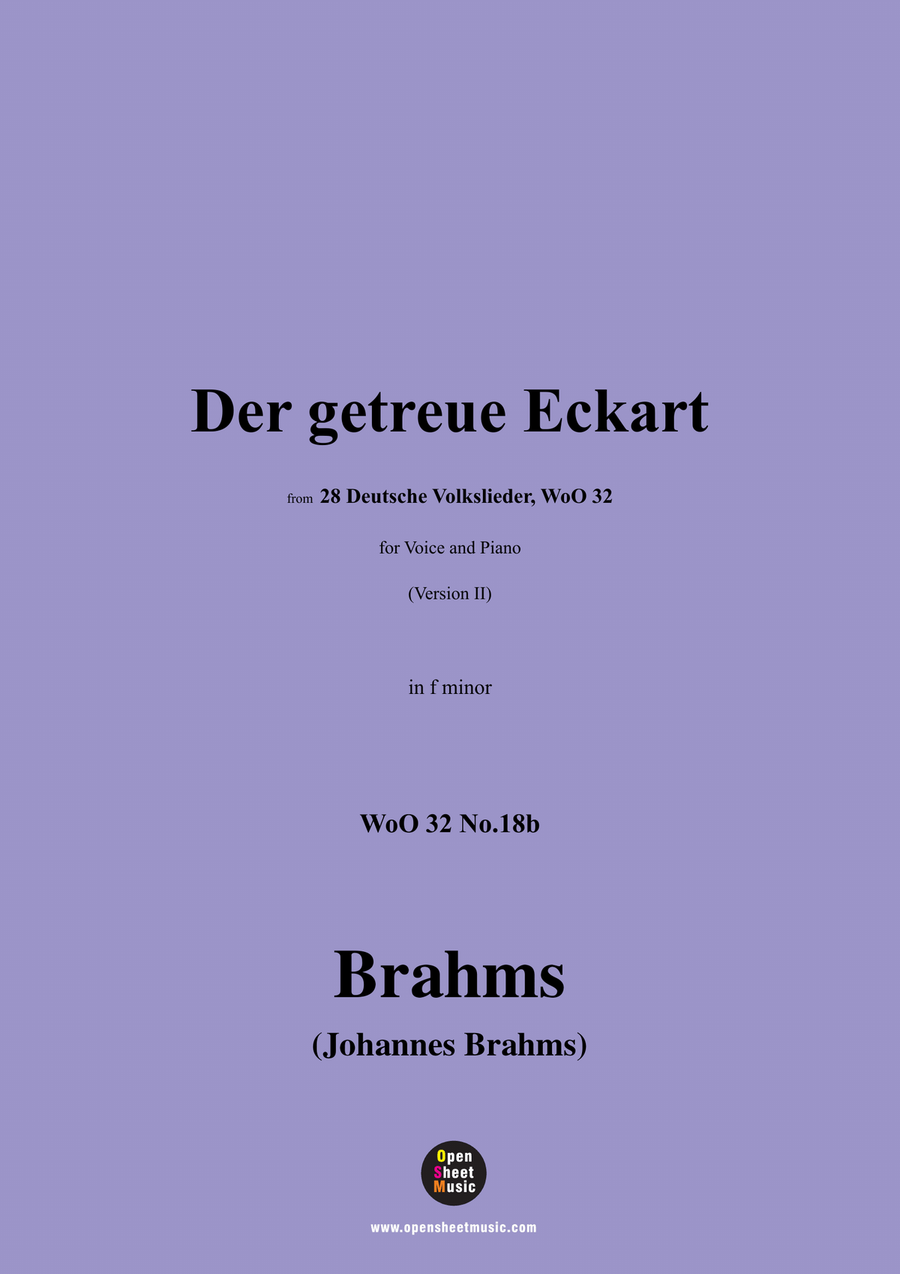 Brahms-Der getreue Eckart,in f minor Piano, Vocal scores gallery preview page 1