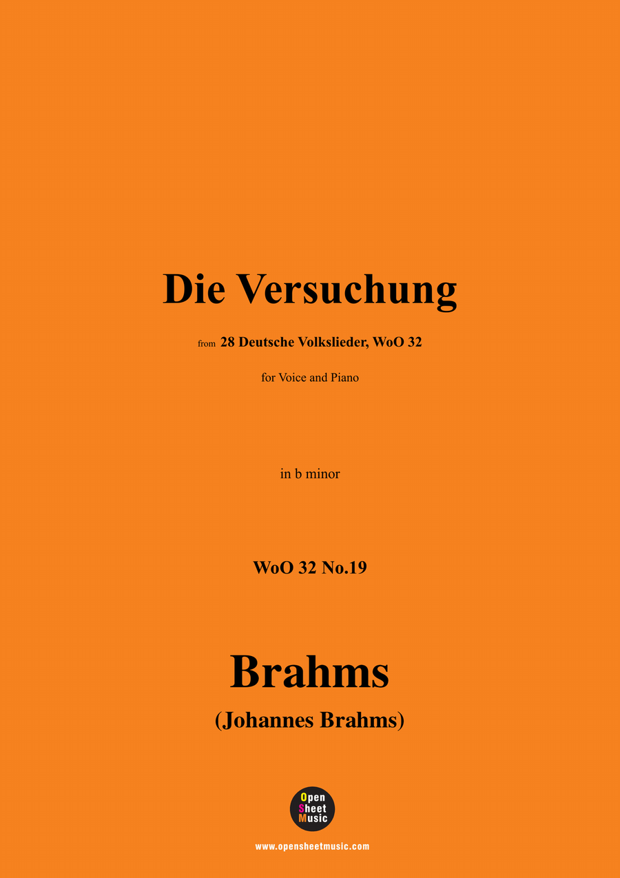 Brahms-Die Versuchung,in b minor Piano, Vocal scores gallery preview page 1