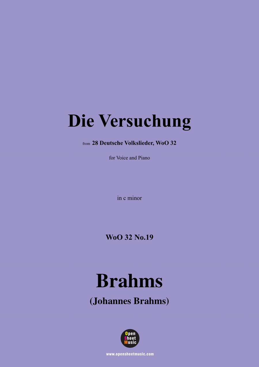 Brahms-Die Versuchung,in c minor Piano, Vocal scores gallery preview page 1