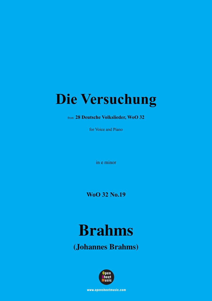 Brahms-Die Versuchung,in e minor, Piano, Vocal scores gallery preview page 1