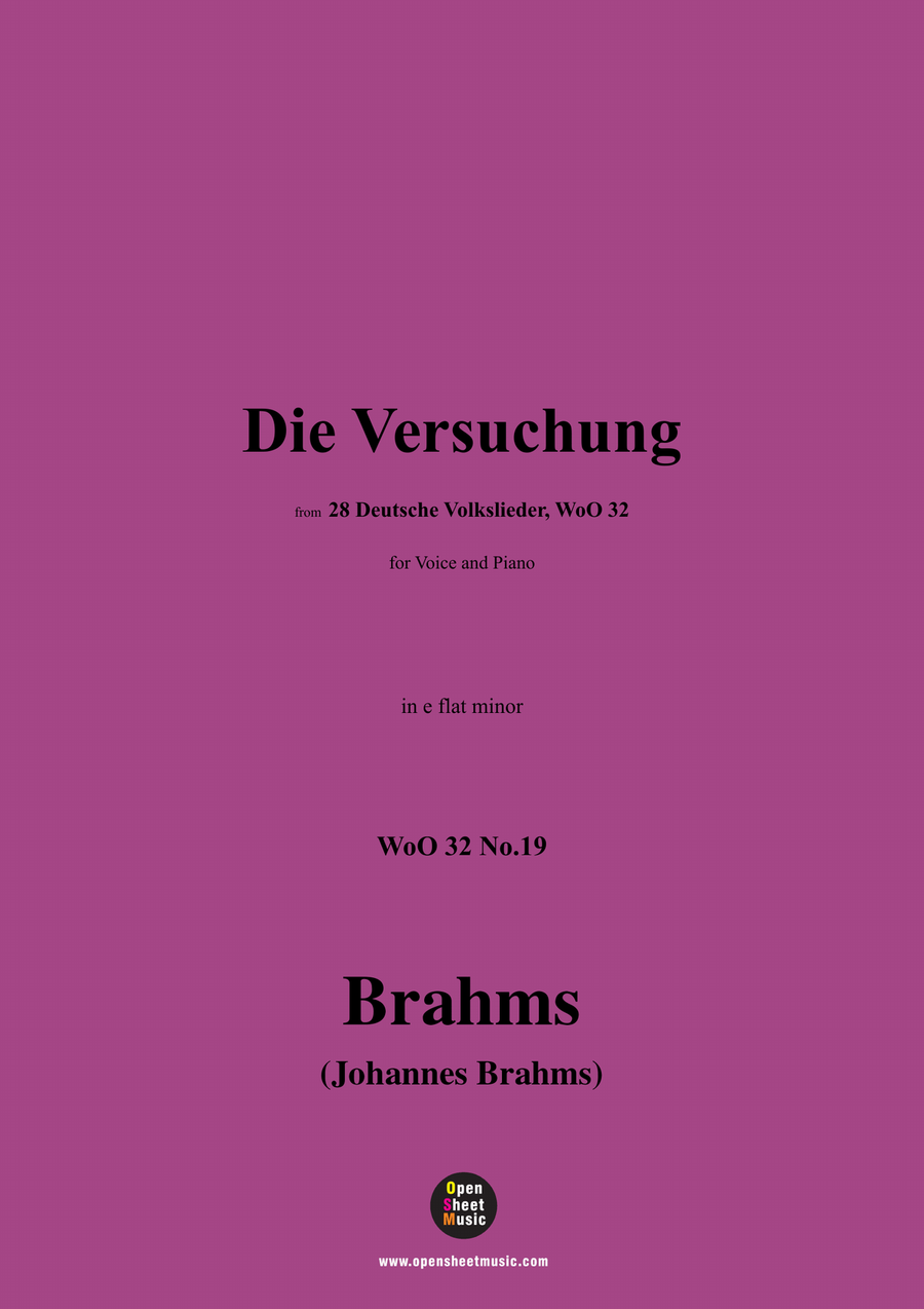 Brahms-Die Versuchung,in e flat minor Piano, Vocal scores gallery preview page 1
