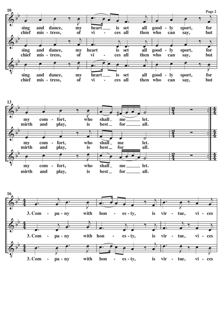 Pastime With Good Company A Cappella SAT SAT scores gallery preview page 2