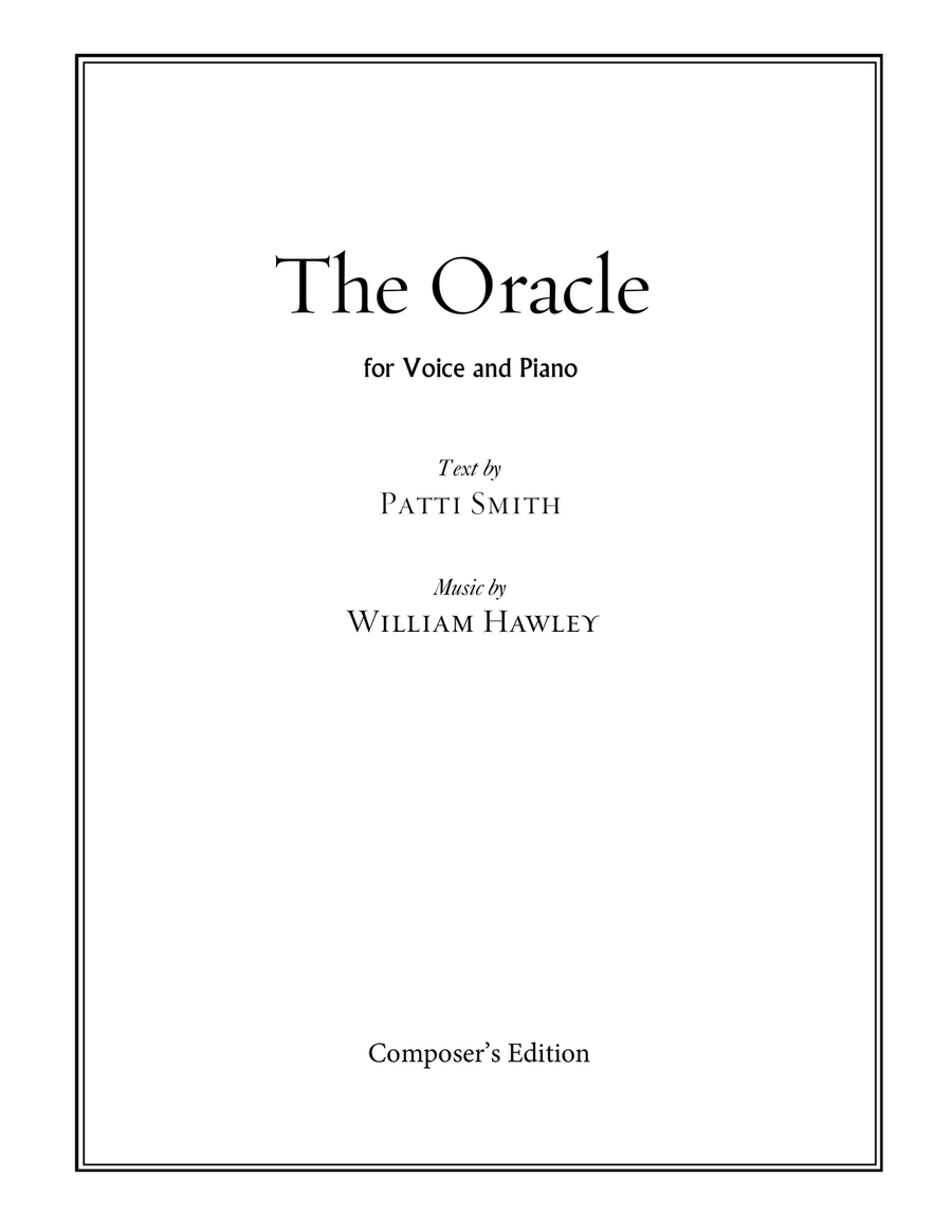The Oracle The Oracle Piano, Vocal scores gallery preview page 1