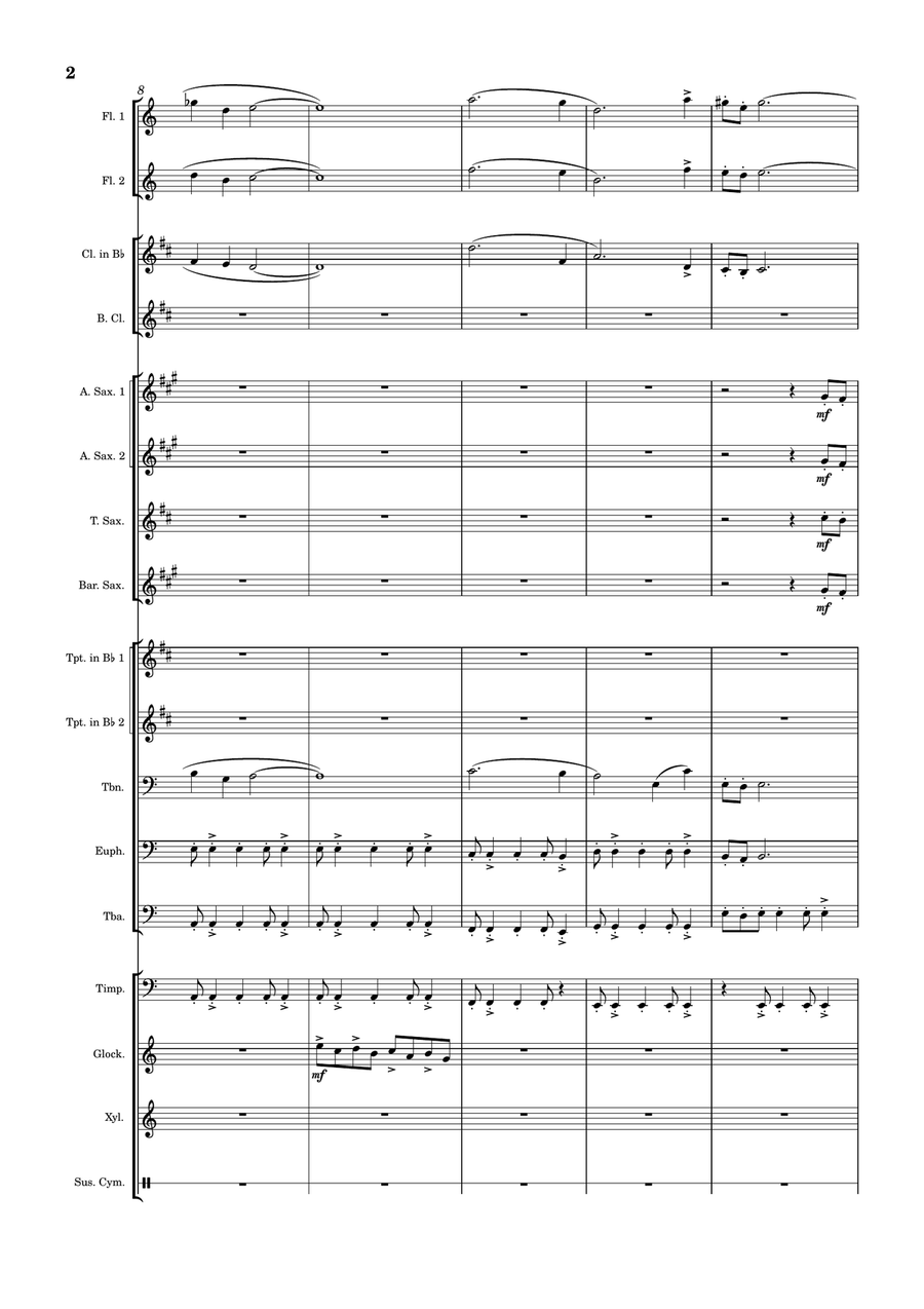 Prince of Great Ming Prince of Great Ming Concert Band scores gallery preview page 2