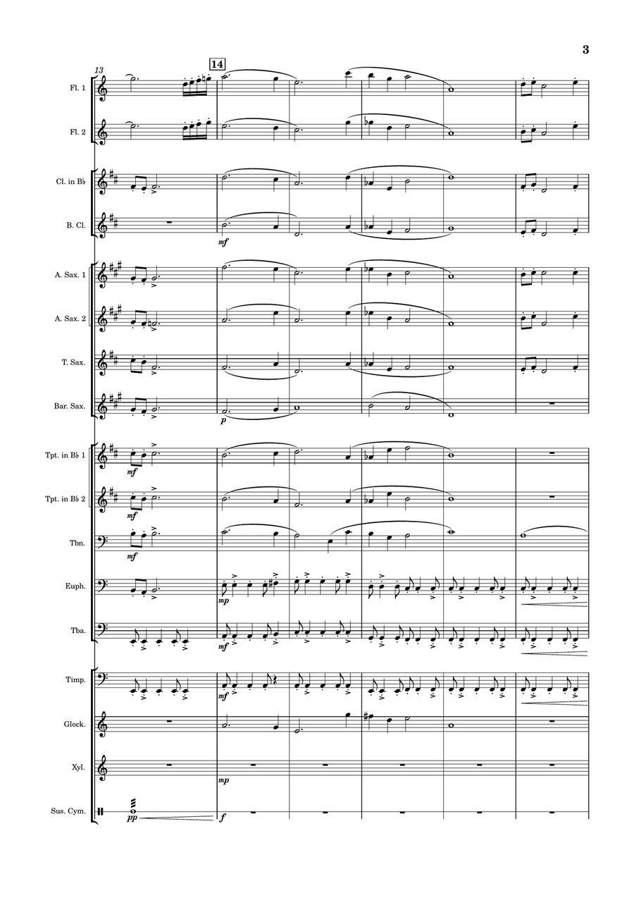 Prince of Great Ming Prince of Great Ming Concert Band scores gallery preview page 3