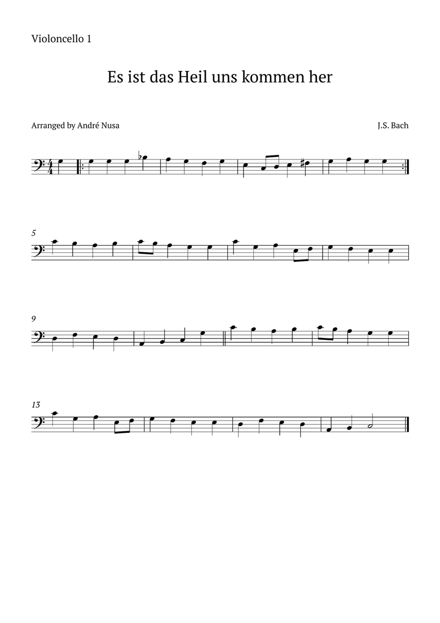 Es ist das Heil uns kommen her String Trio scores gallery preview page 3