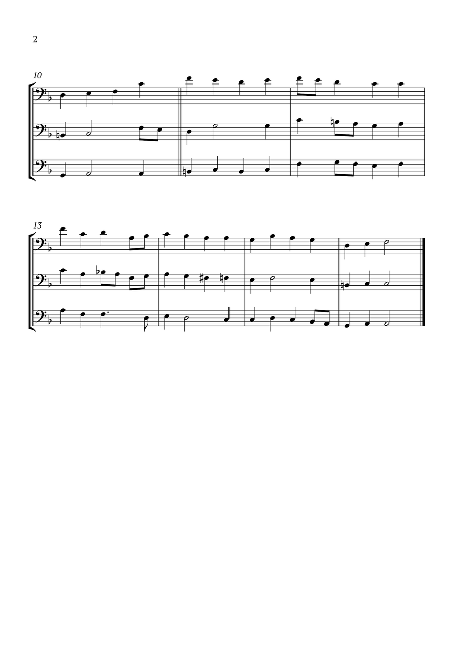 Es ist das Heil uns kommen her Trombone Trio scores gallery preview page 2