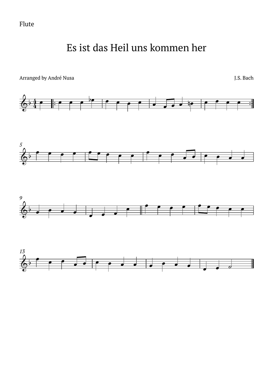 Es ist das Heil uns kommen her Woodwind Trio scores gallery preview page 3