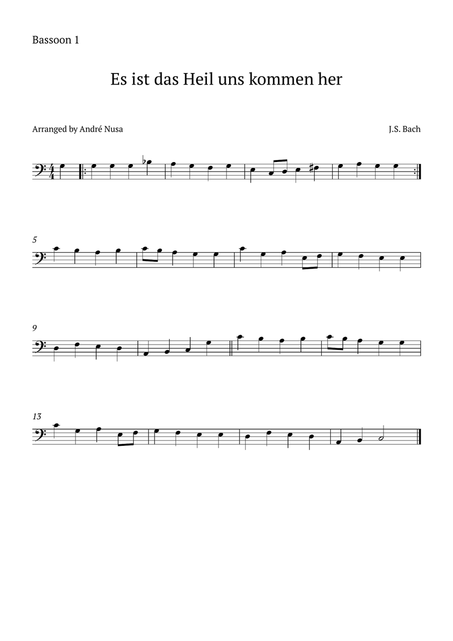 Es ist das Heil uns kommen her Woodwind Trio scores gallery preview page 3