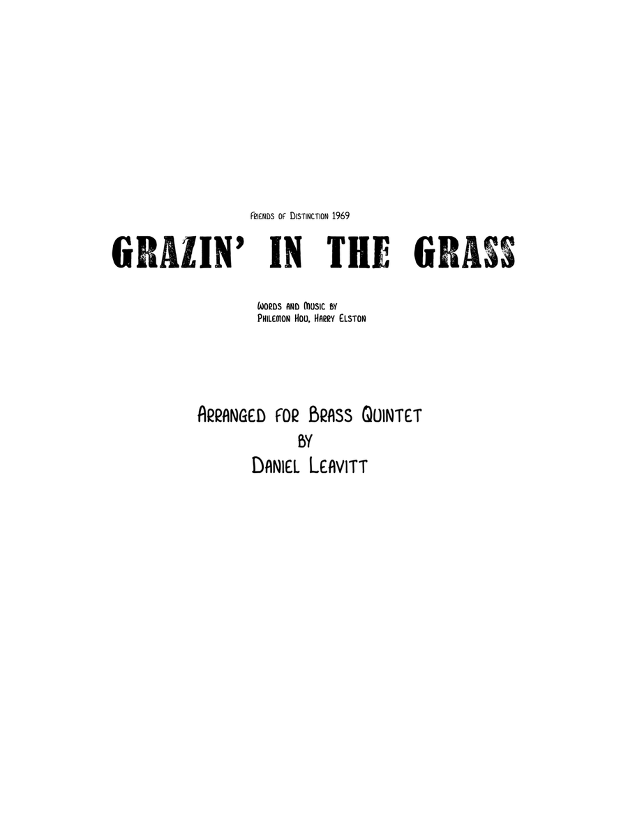 Grazing In The Grass Grazing In The Grass Brass Quintet scores gallery preview page 1