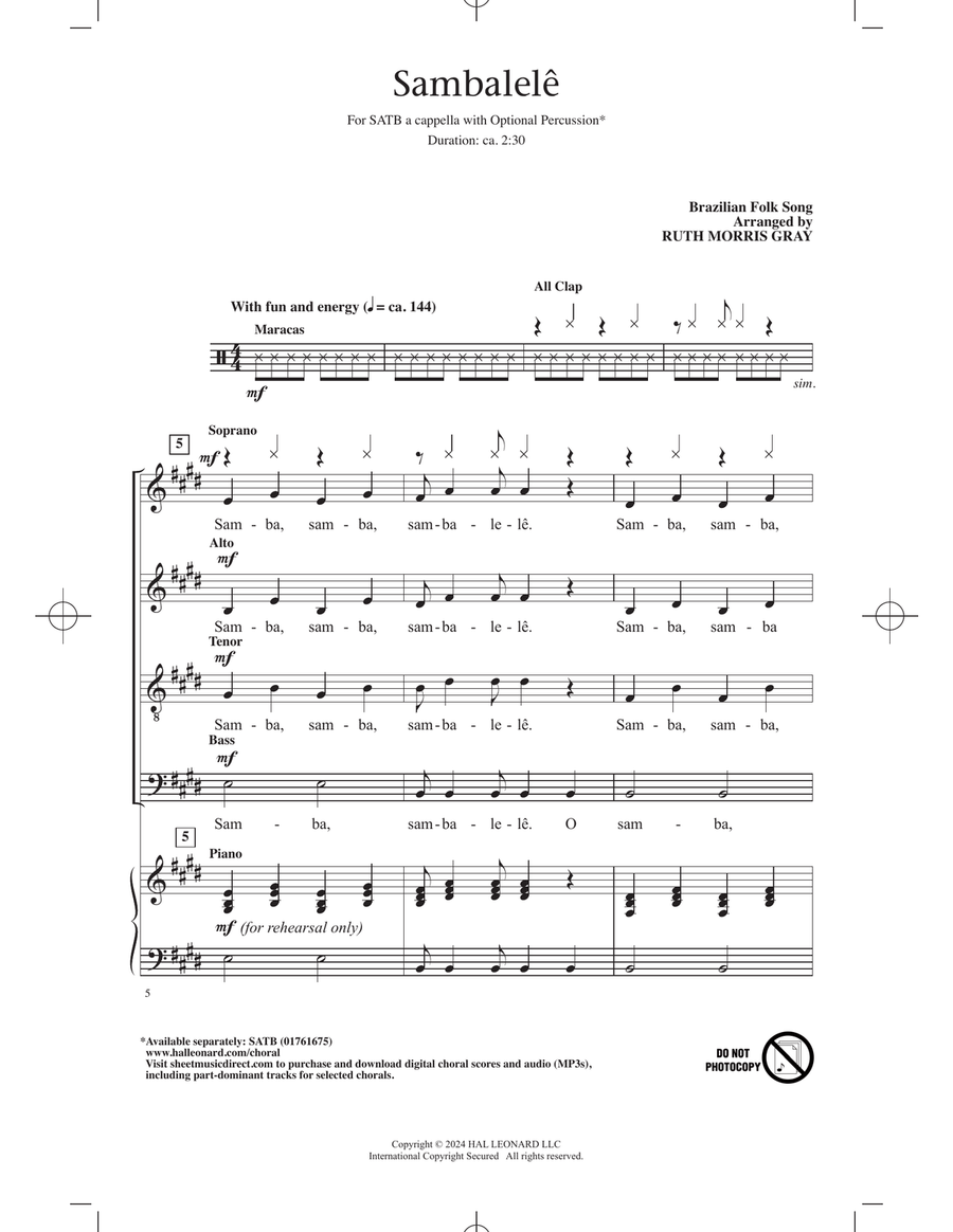 Sambalelé Sambalelé 4-Part scores gallery preview page 1