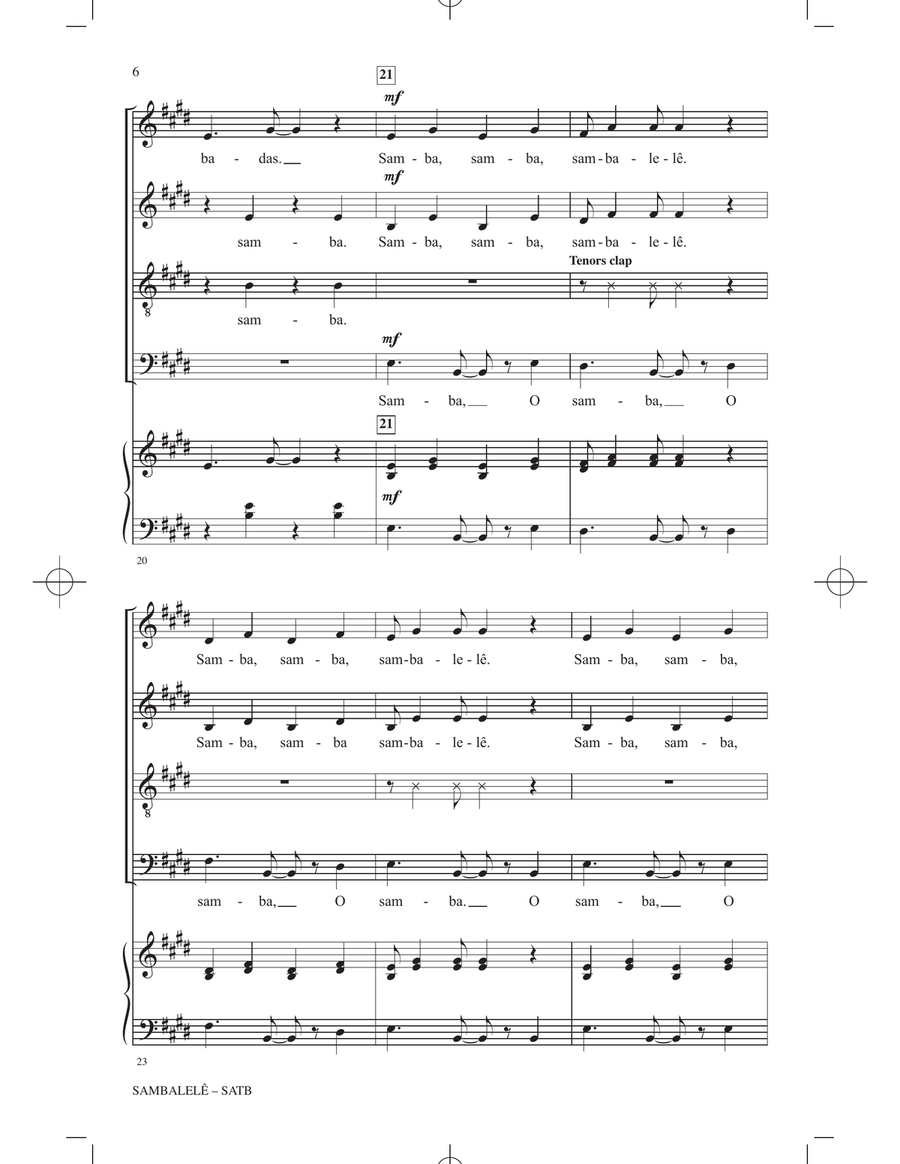 Sambalelé Sambalelé 4-Part scores gallery preview page 4
