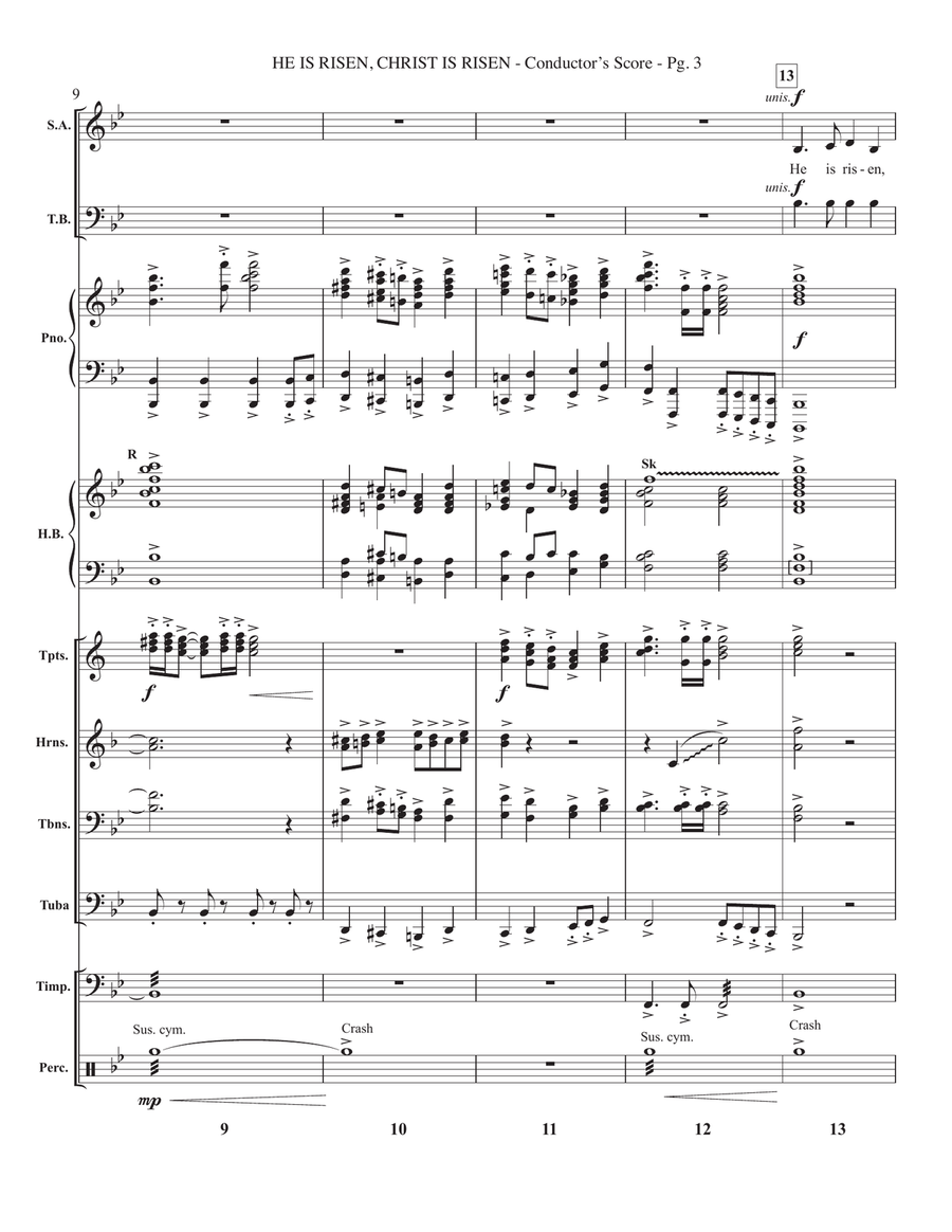 He Is Risen, Christ Is Risen (arr. Sean Paul) - Full Score Choir scores gallery preview page 3
