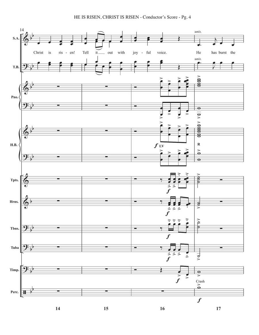 He Is Risen, Christ Is Risen (arr. Sean Paul) - Full Score Choir scores gallery preview page 4