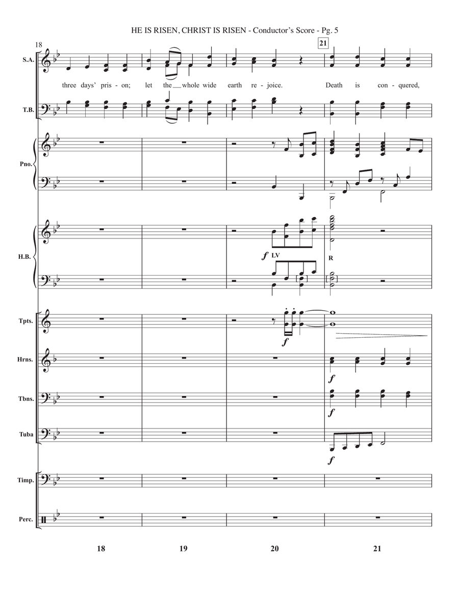 He Is Risen, Christ Is Risen (arr. Sean Paul) - Full Score Choir scores gallery preview page 5
