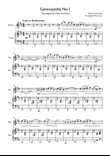 Gymnopédie no.1 (Erik Satie) - EASY violin and piano sheet music