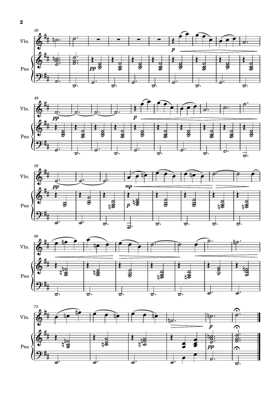Gymnopédie no.1 (Erik Satie) - EASY violin and piano sheet music Violin Solo scores gallery preview page 2