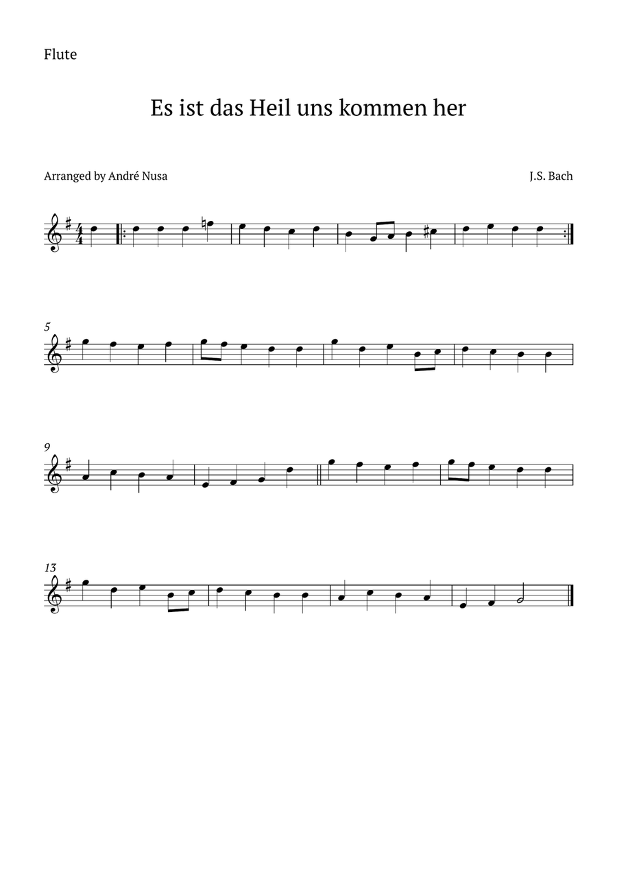 Es ist das Heil uns kommen her Woodwind Trio scores gallery preview page 3