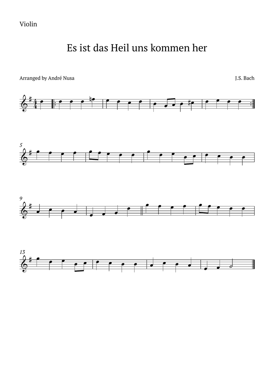 Es ist das Heil uns kommen her String Trio scores gallery preview page 3