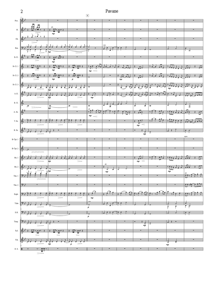 Pavane for Symphonic Band Concert Band scores gallery preview page 4