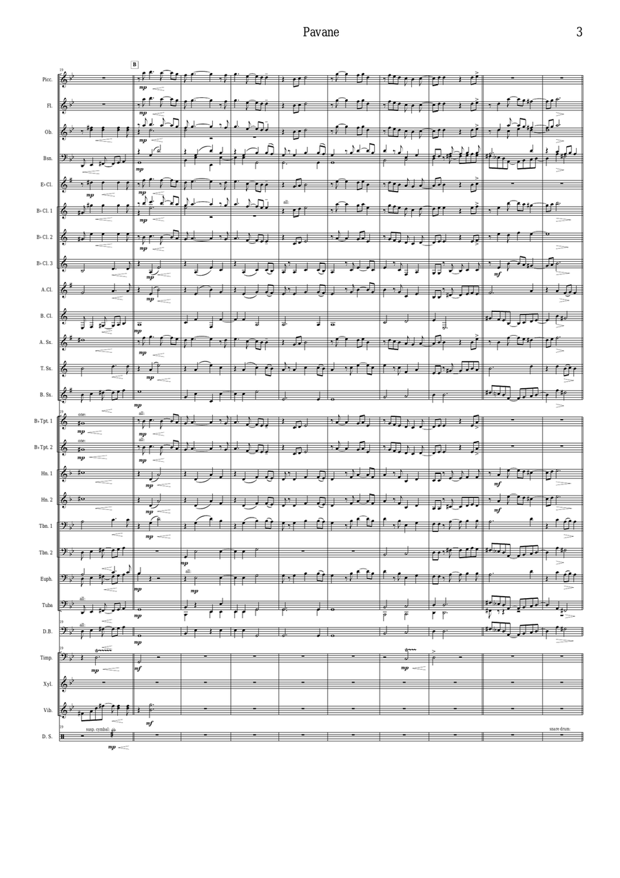 Pavane for Symphonic Band Concert Band scores gallery preview page 5