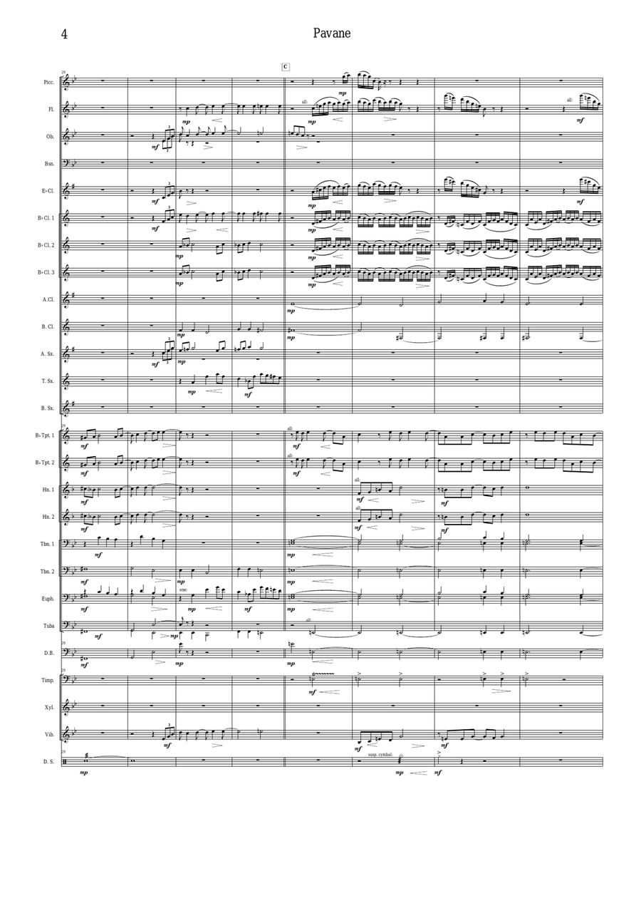 Pavane for Symphonic Band Concert Band scores gallery preview page 6