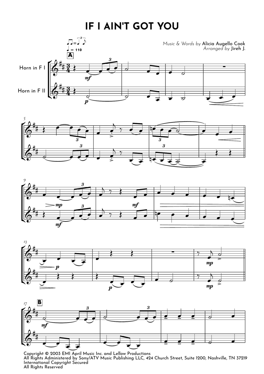 If I Ain't Got You If I Ain't Got You Brass Duet scores gallery preview page 2