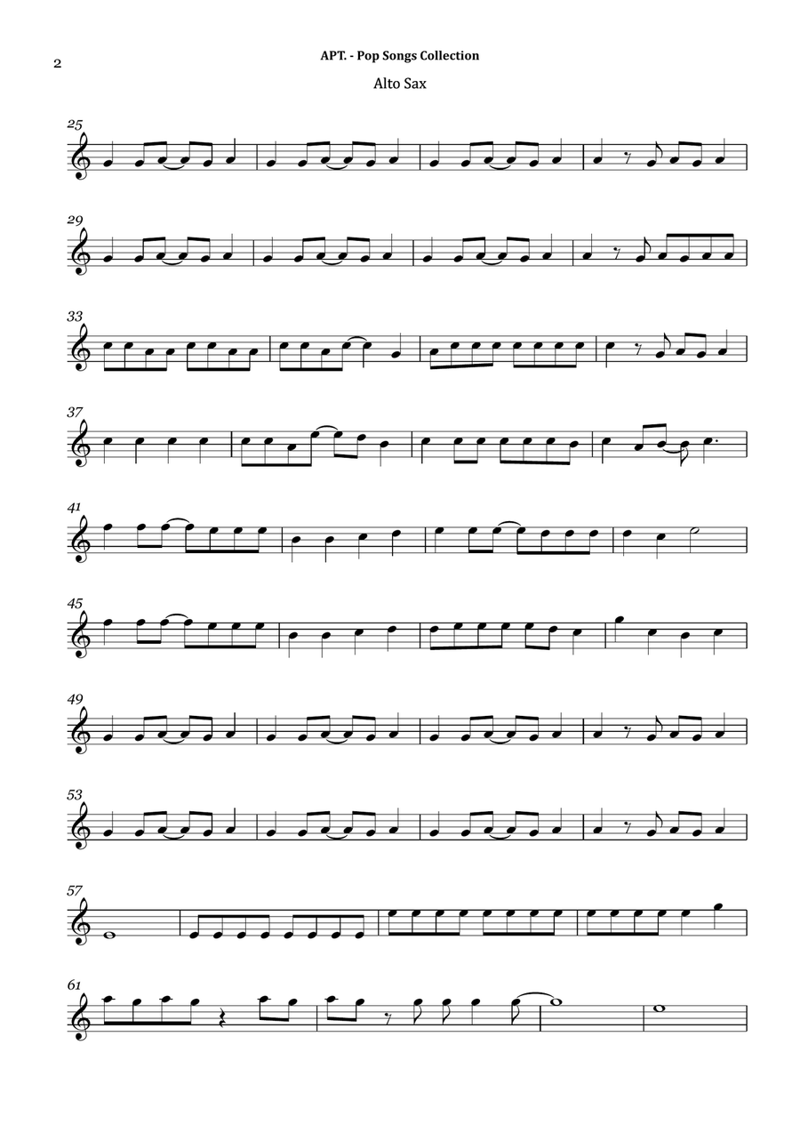 Apt. Alto Saxophone scores gallery preview page 2