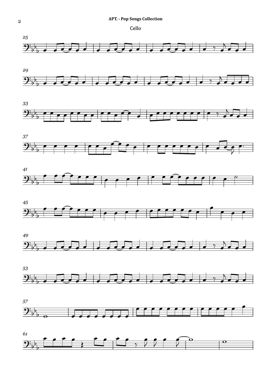 Apt. Cello Solo scores gallery preview page 2