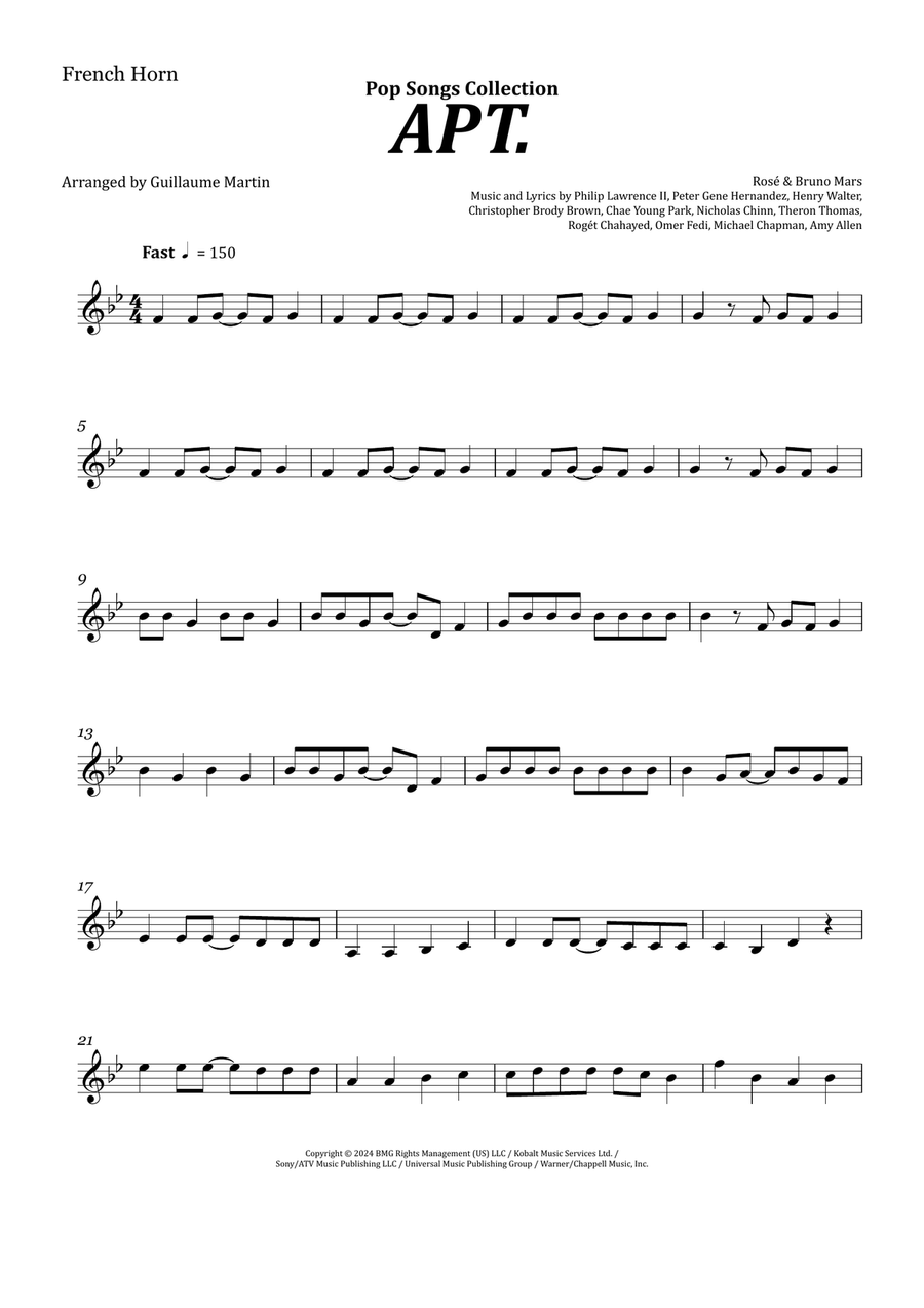 Apt. Horn Solo scores gallery preview page 1