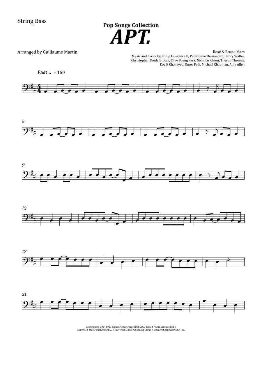 Apt. Double Bass scores gallery preview page 1