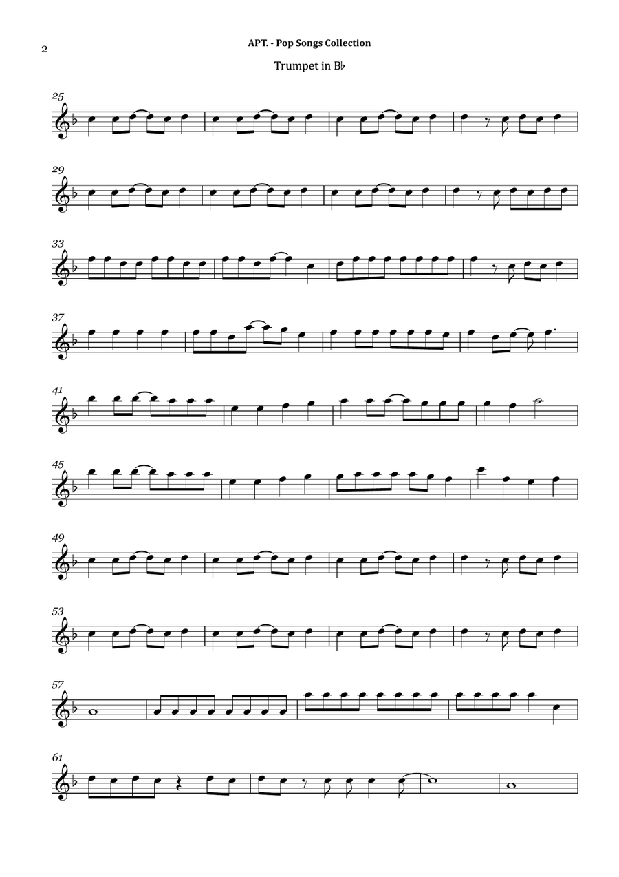 Apt. B-Flat Trumpet scores gallery preview page 2
