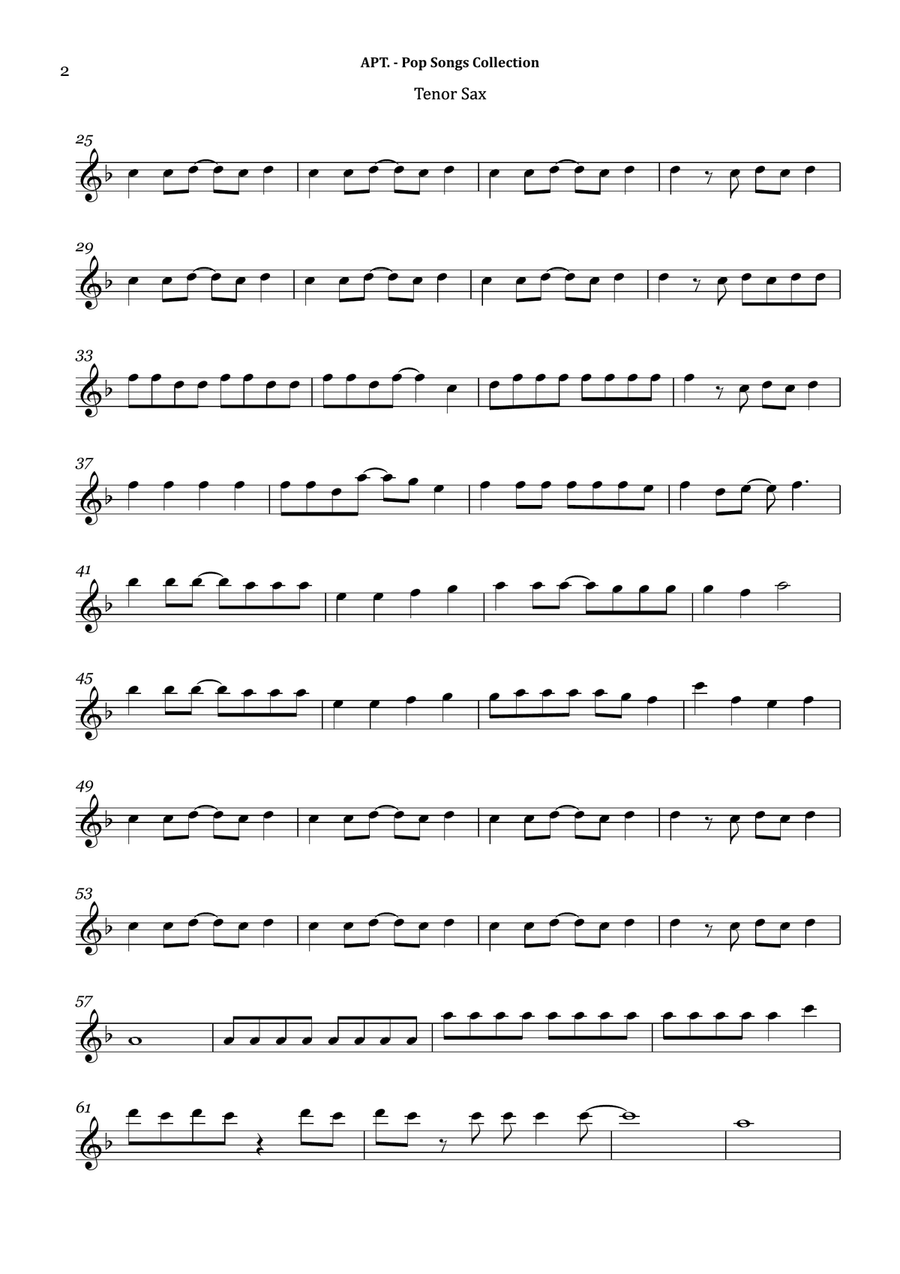 Apt. Tenor Saxophone scores gallery preview page 2