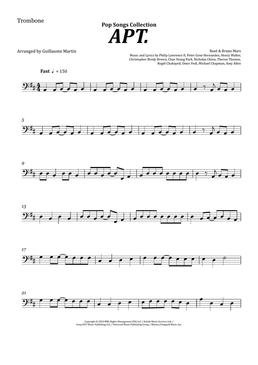Apt. Trombone Solo scores gallery preview page 1