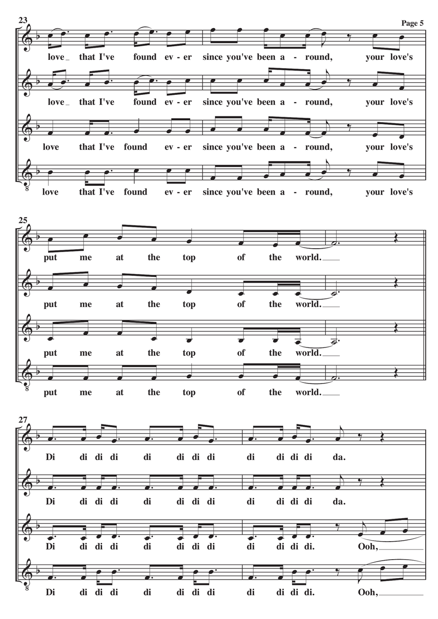 Top Of The World Top Of The World 4-Part scores gallery preview page 5